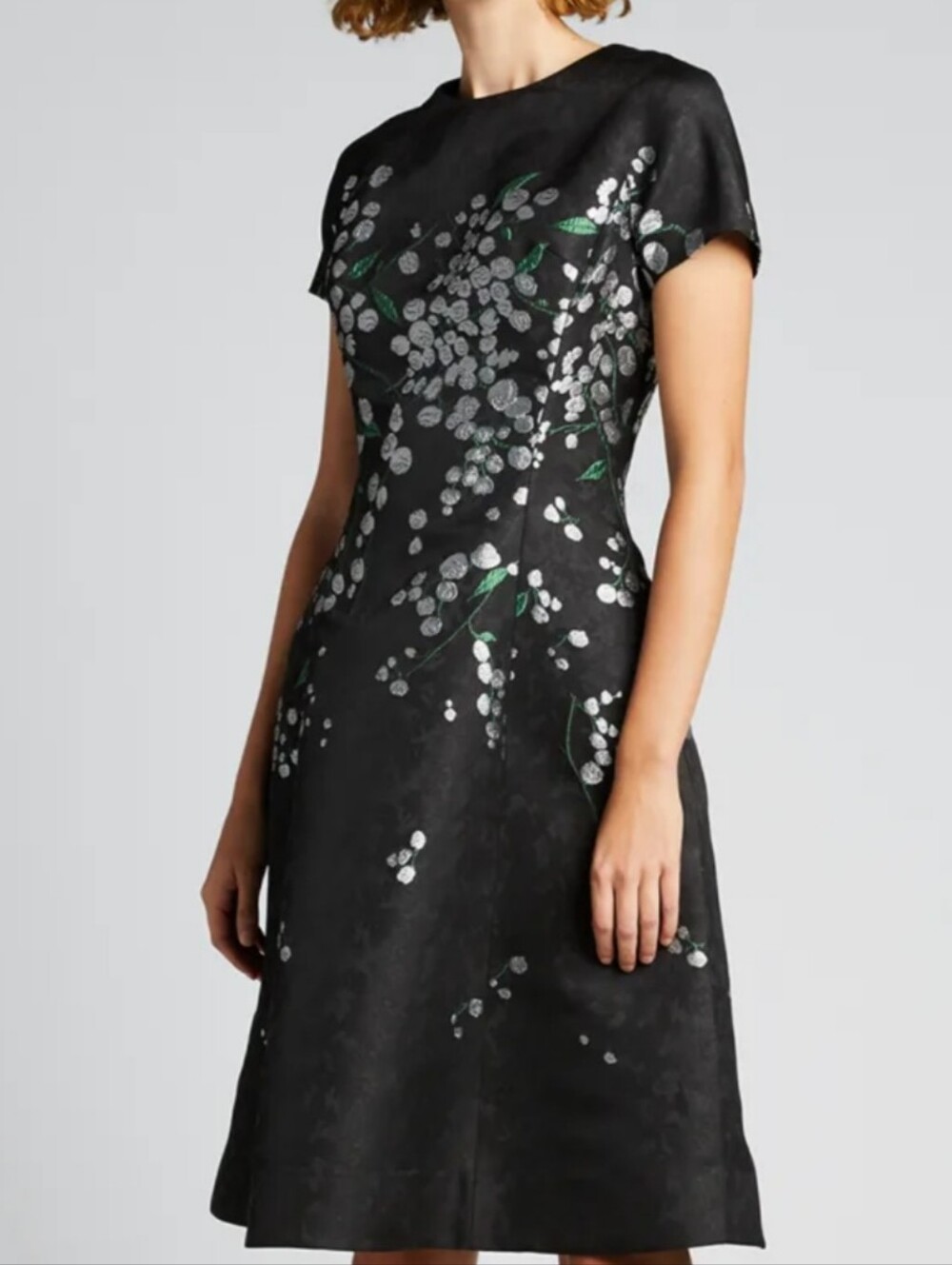 Rickie Freeman for Terri Jon Short Sleeve Jacquard Cocktail dress size 10